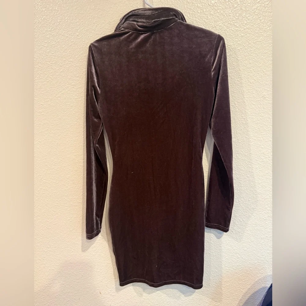 Velvet Ruched Dress - Picture 2 of 4